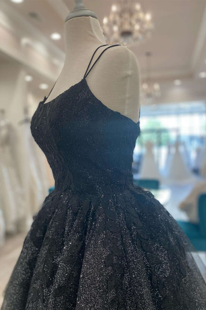 Glitter Appliques Lace-Up A-Line Short Homecoming Dress gh1253