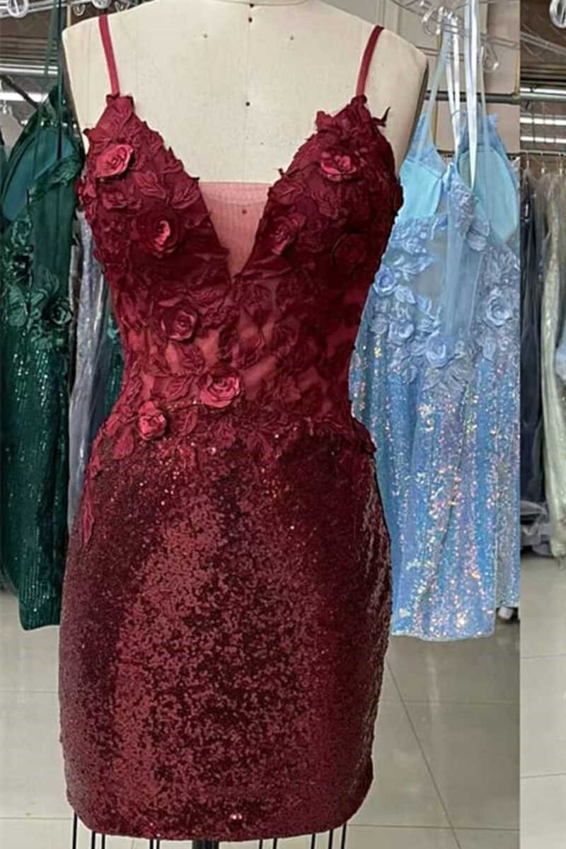 Robe moulante bleu clair à paillettes appliquées gh1425