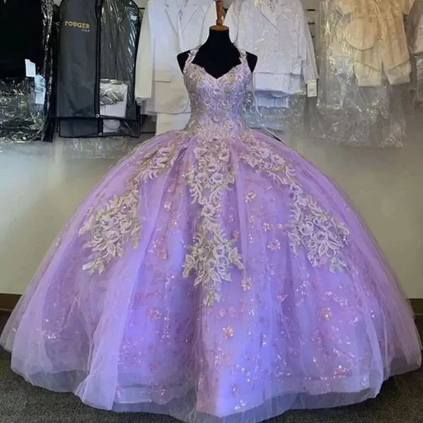 Robe de soirée Quinceanera en dentelle avec appliques, robe de bal, robe de soirée, robe de bal, gh983