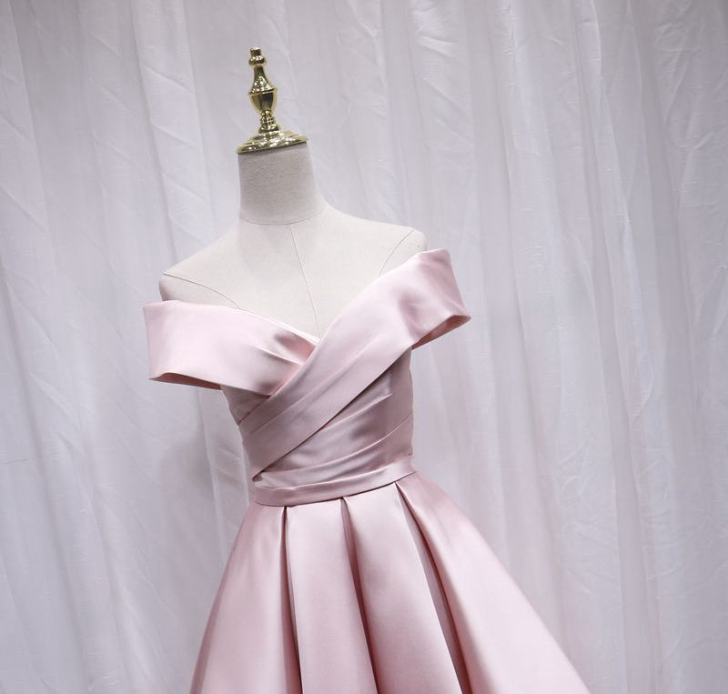 Cute satin short prom dress homecoming dress 8209