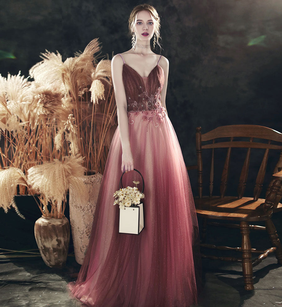 Stylish tulle long prom dress formal dress 8233