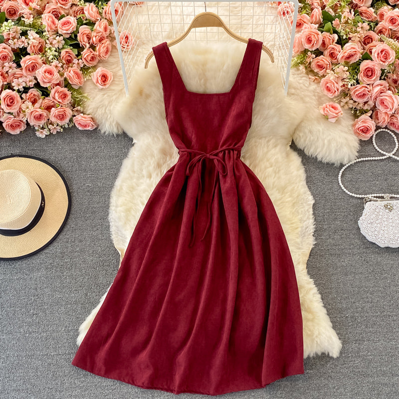 Lovely corduroy A line dress fashion dress 434