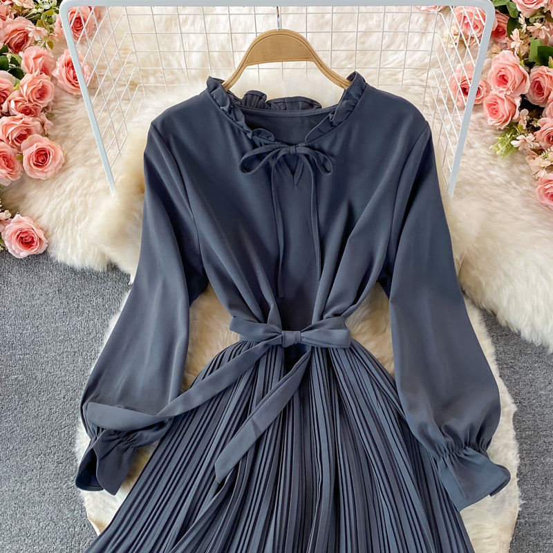 High quality A line long sleeve dress fashion dress 406