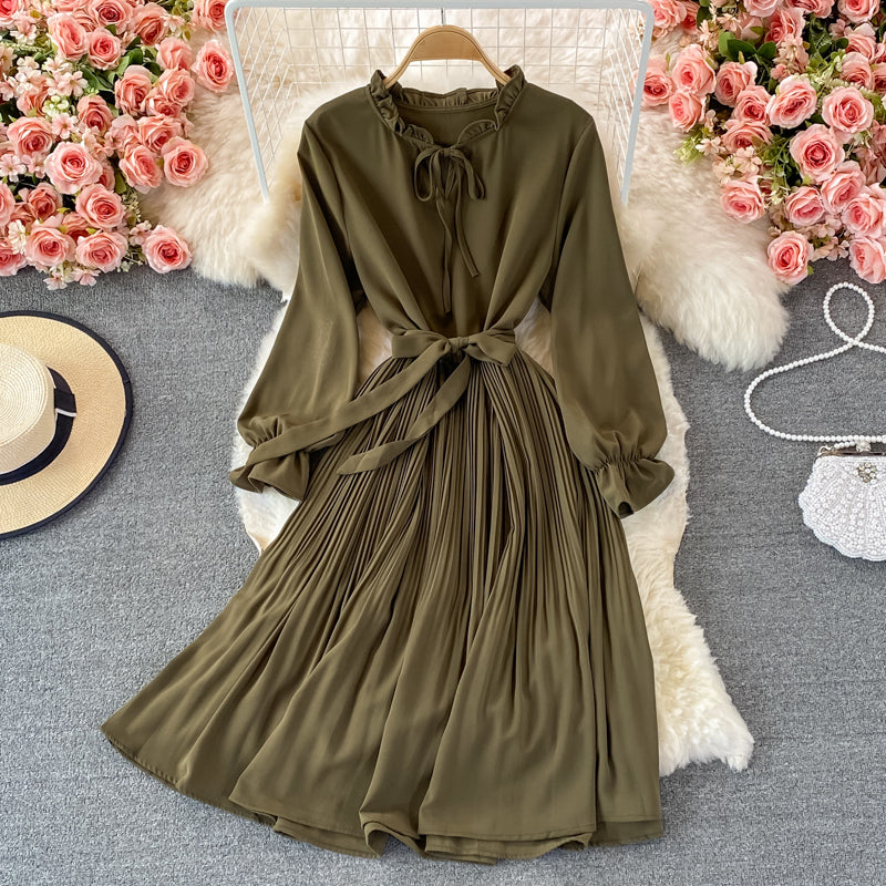 High quality A line long sleeve dress fashion dress 405