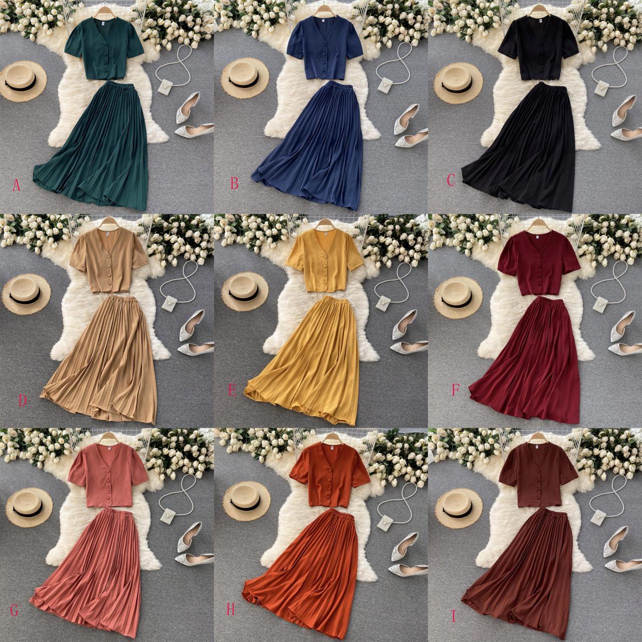 Süßes Chiffon zweiteiliges Kleid Modekleid 520