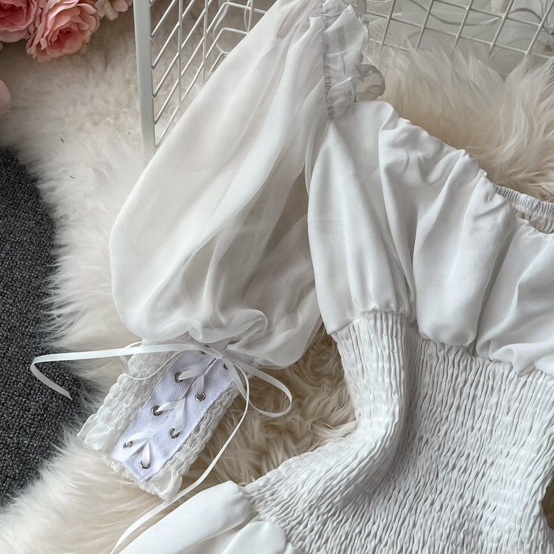 Cute A line short dress fashion dress 625