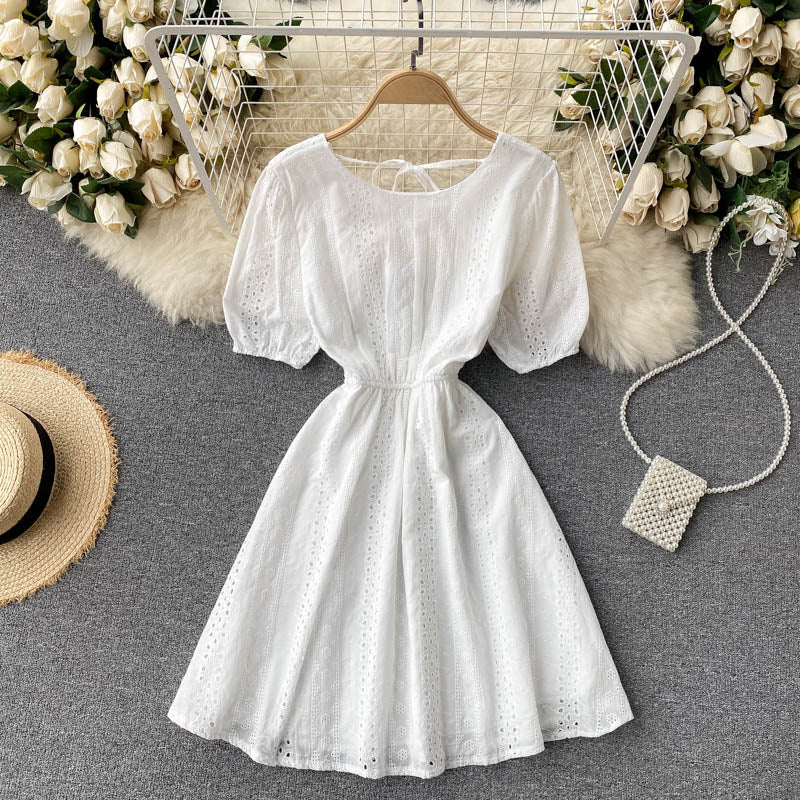 Süßes kurzes Kleid in A-Linie Modekleid 638