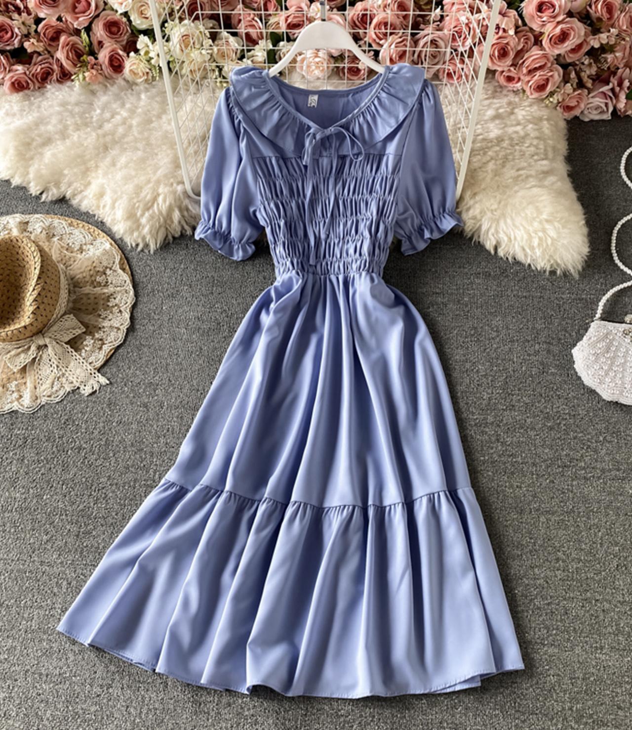 Süßes kurzes Kleid in A-Linie Modekleid 688