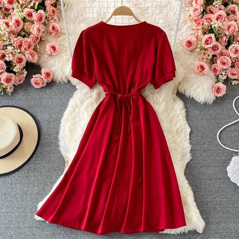 Cute A line short dress fashion dress 531