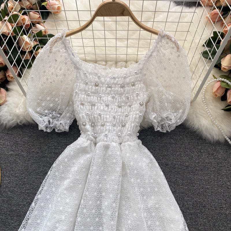 Cute lace short dress fashion dress 611