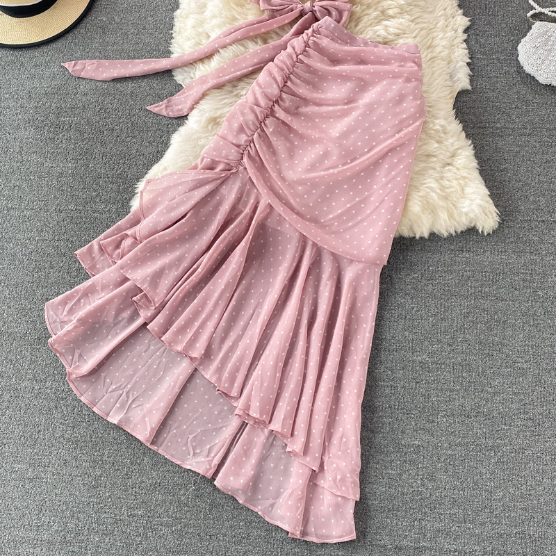 Cute A line two pieces dress fashion dress 537