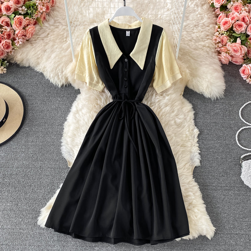 Cute A line short dress fashion dress 635