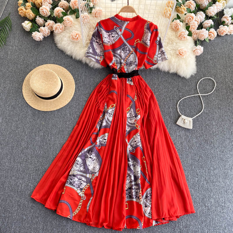 Stilvolles langes Kleid in A-Linie Modekleid 630