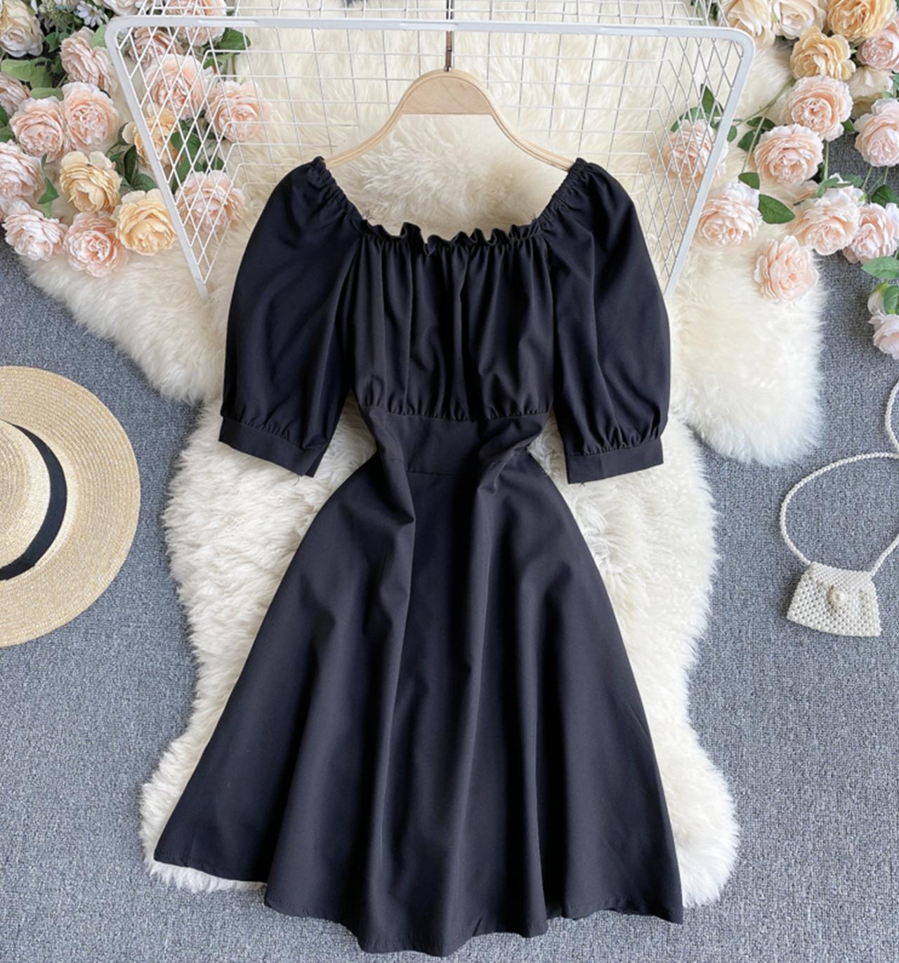 Cute A line lace up dress fashion dress 683