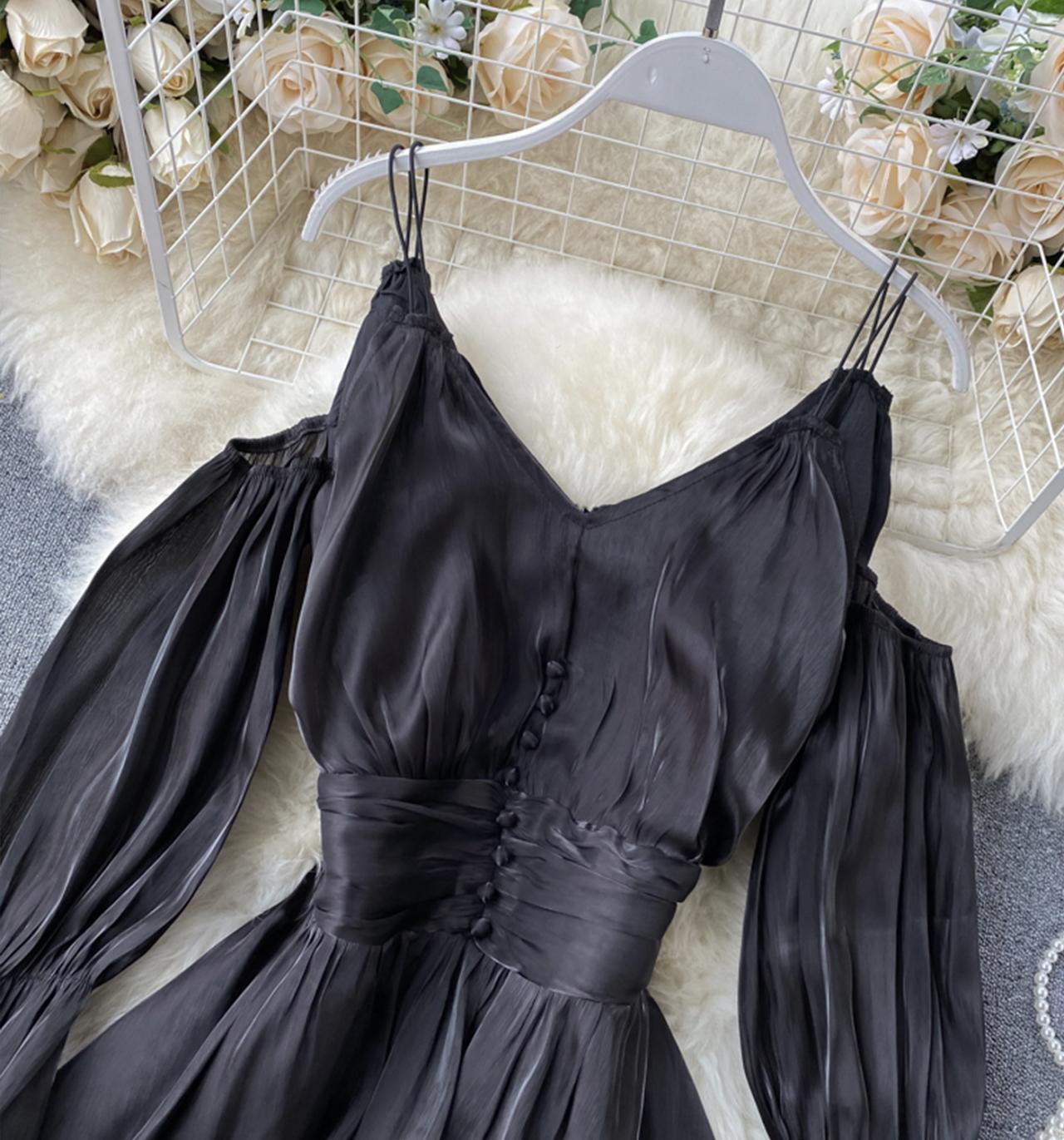 Robe courte à manches longues et jolie robe tendance 648