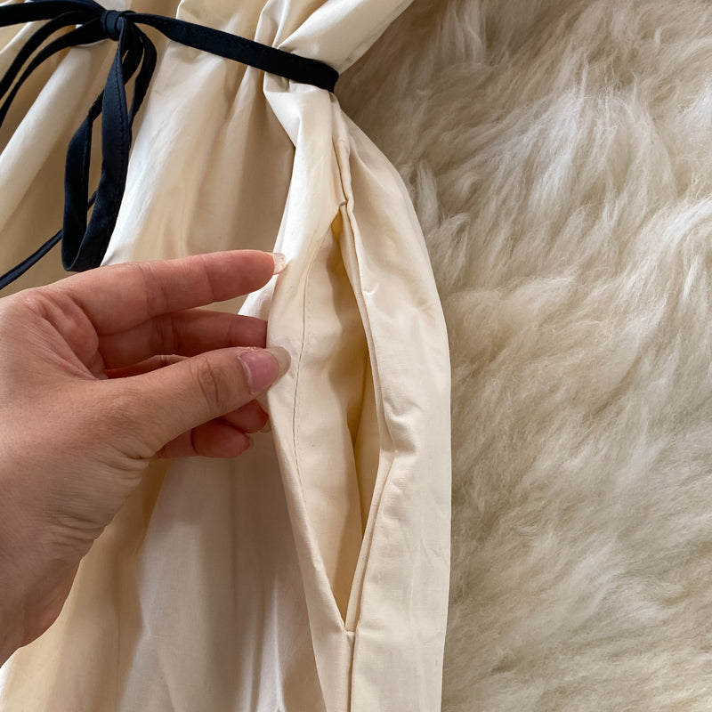 Stylish contrast A line dress 567