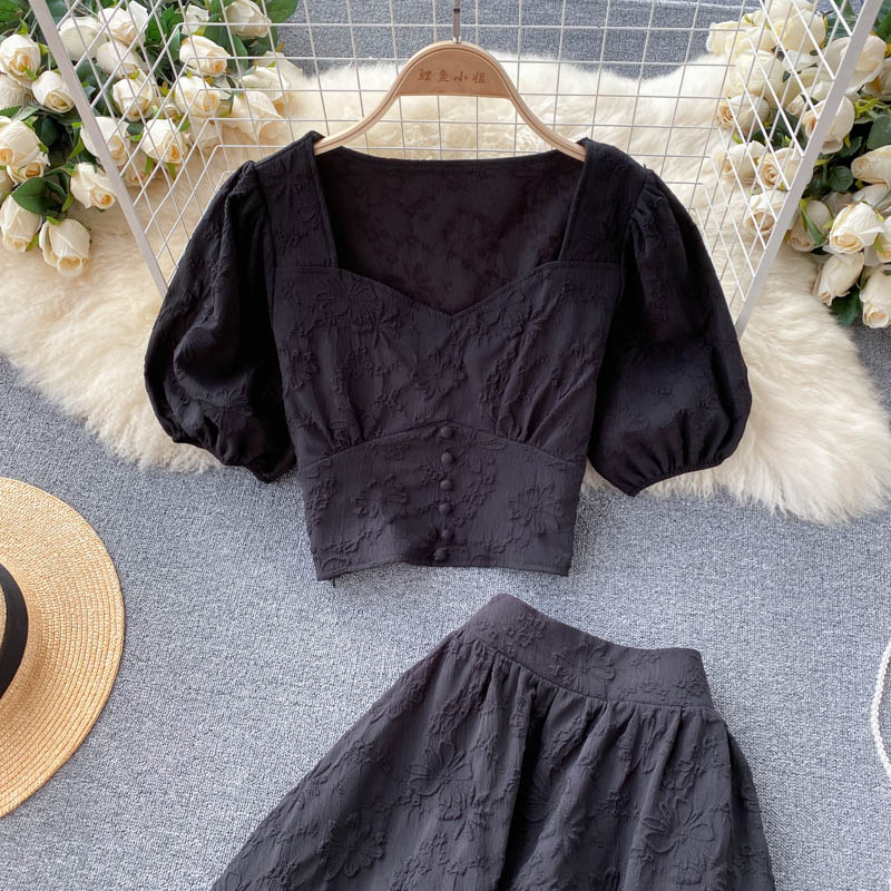 Süßes zweiteiliges A-Linien-Modekleid 473