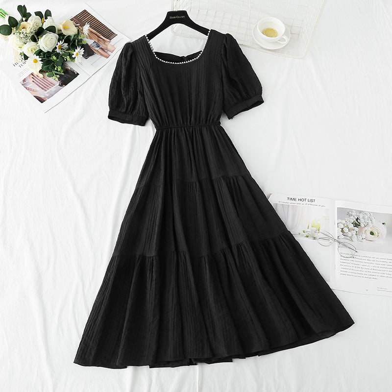 Süßes kurzes Kleid in A-Linie Modekleid 479