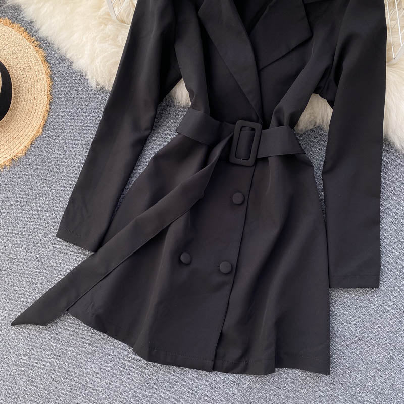 Schlichte zweireihige Langarmjacke 276