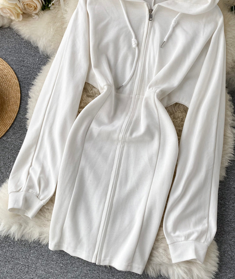 Süßes Hoodie-Freizeitkleid 240