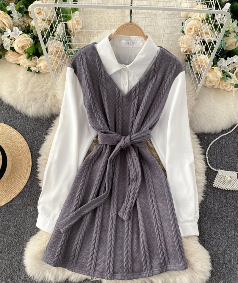 Lovely knitted patchwork dress 184