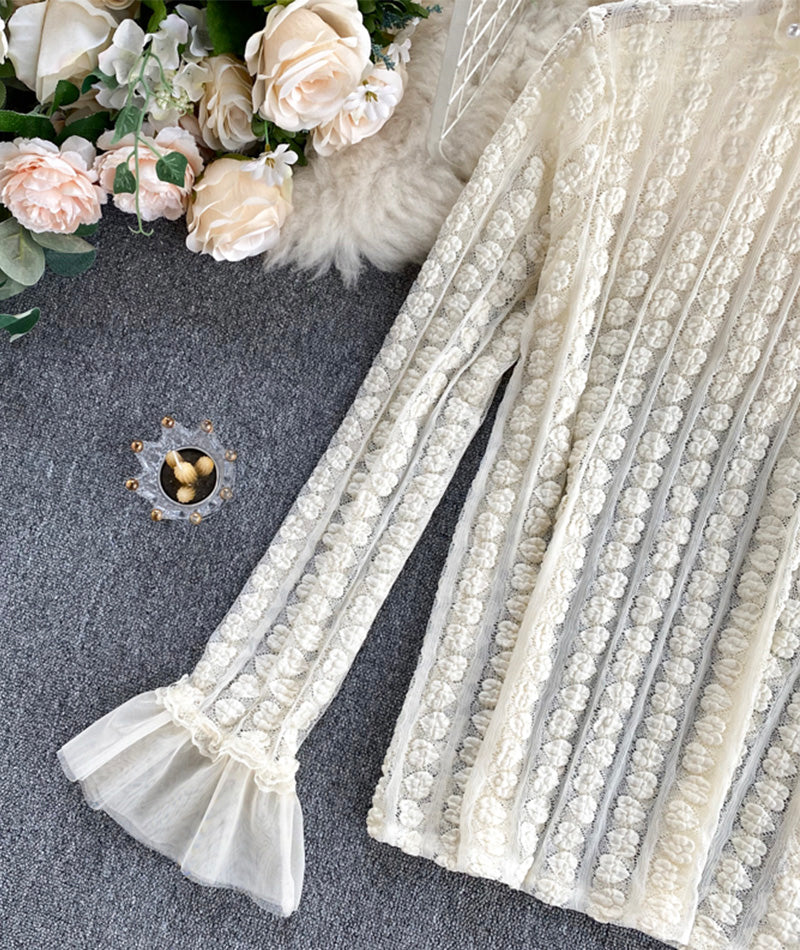 Süßes Rollkragen-Spitzentop 373