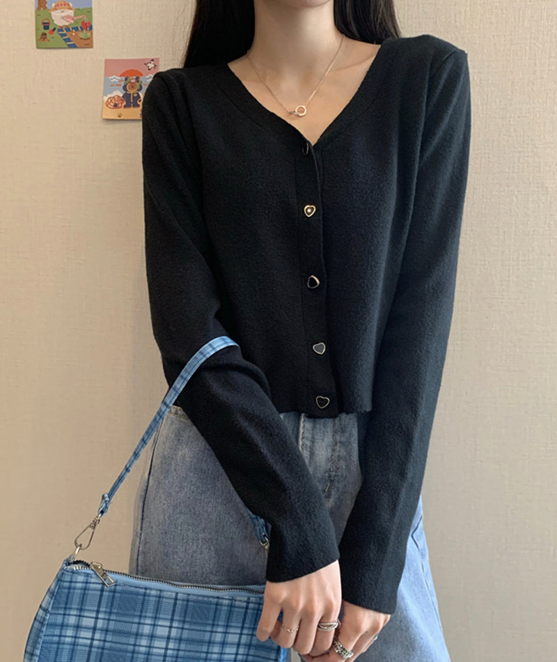 Thin v-neck sweater knitted cardigan sweater 149