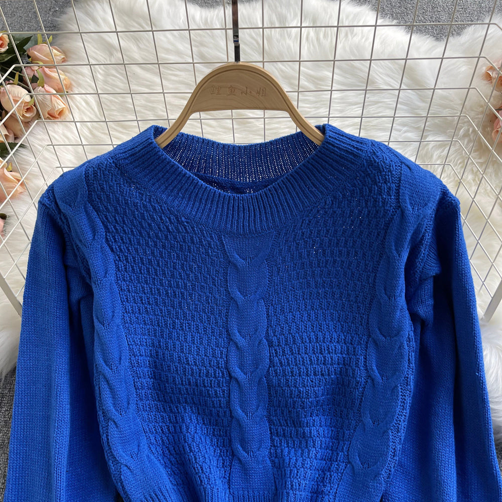 Autumn and winter new short Pullover Sweater Top 1623