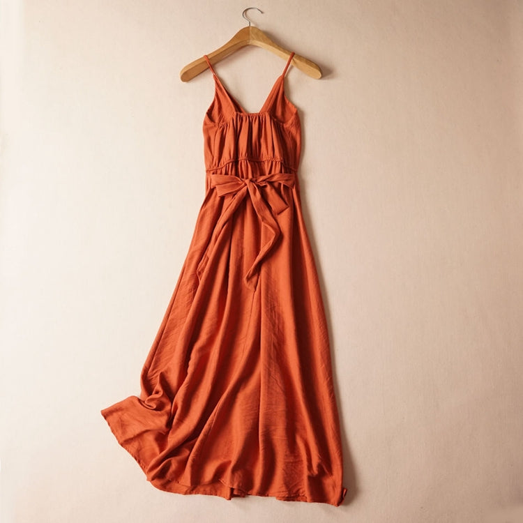 V-neck backless sexy beach skirt suspender dress 3274