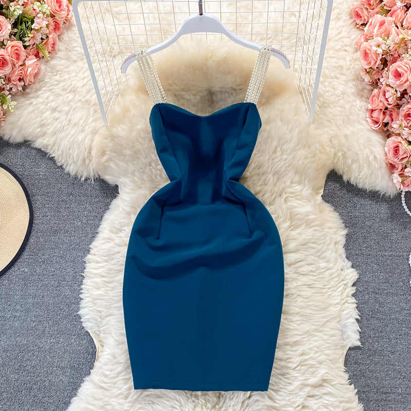 Suspender skirt sexy slim Hip Wrap Dress 2818