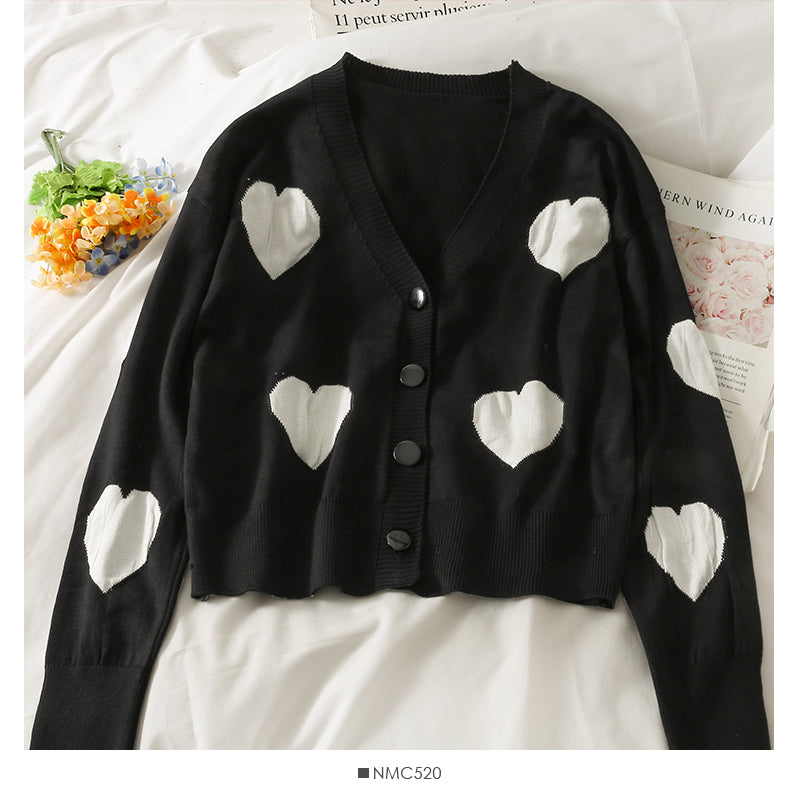 V-neck top women's autumn clothes versatile slim knit 1928