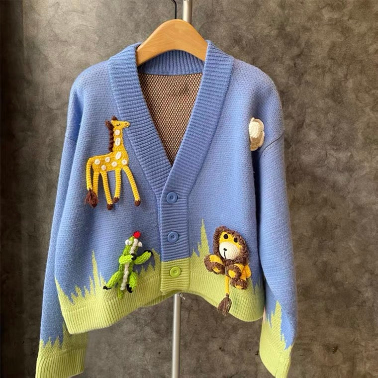 Autumn, new, fashionable, sweet, playful, v-neck cardigan 1341