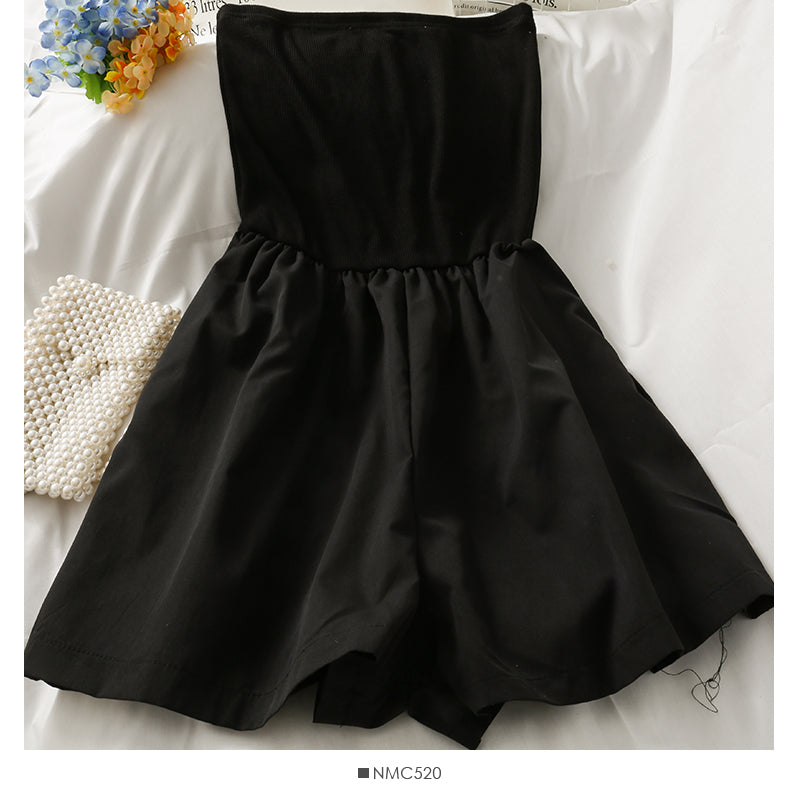 Schmale, trägerlose, verbundene Shorts mit französischem Taillenverschluss für Damen 2685