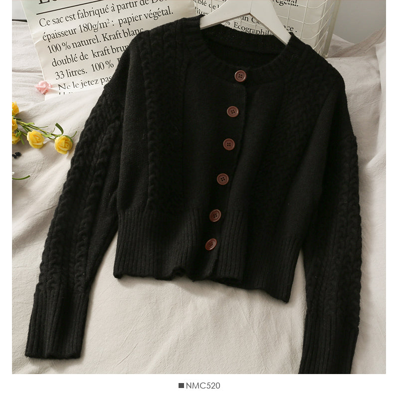 Sweater coat women's autumn long sleeve versatile slim knit 1987