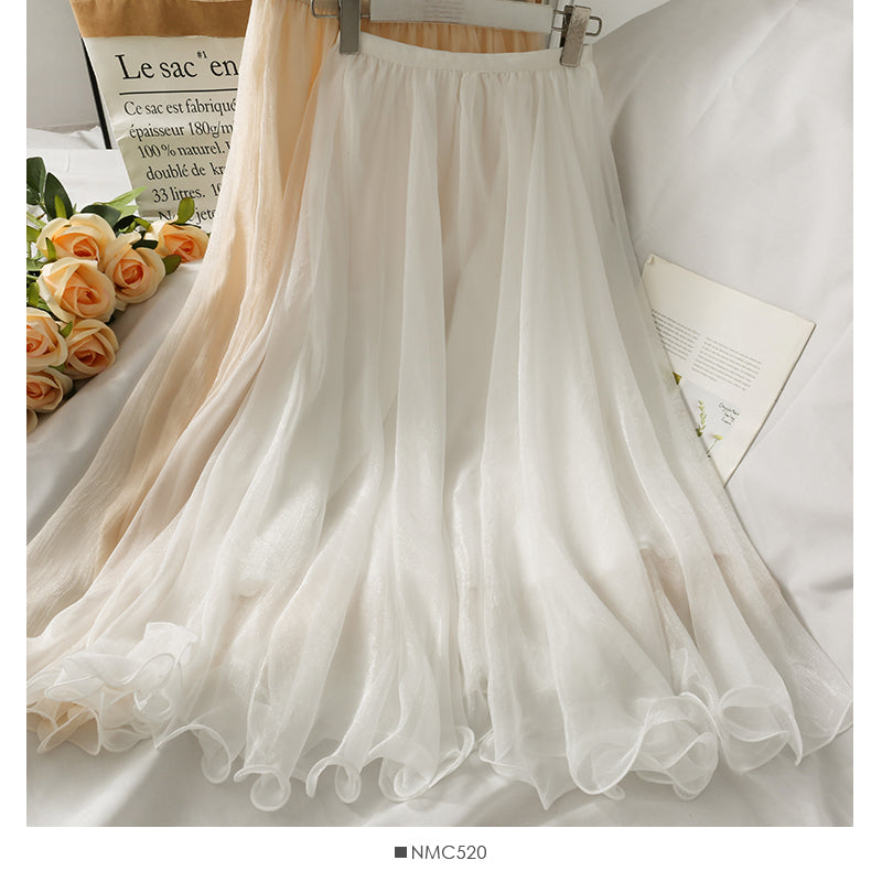 Jupe slim mi-longue taille haute pour femme 2487