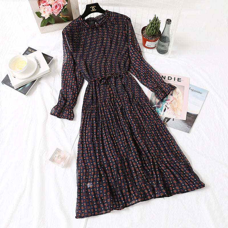 Long Pleated Chiffon, loose and thin, knee length skirt, super Fairy 2153