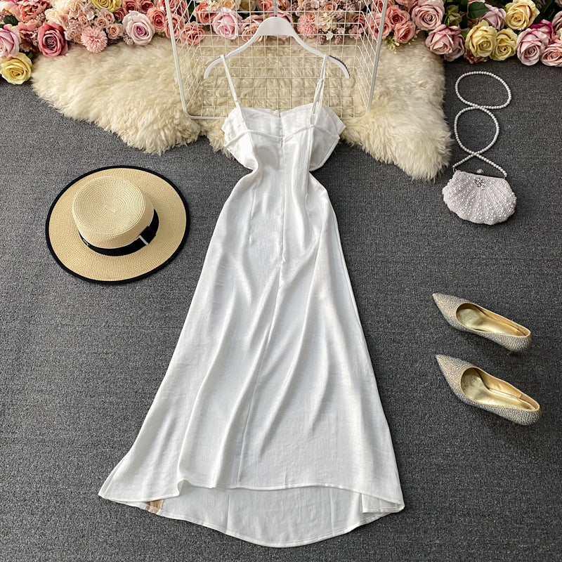 Sexy Satin suspender skirt temperament strapless dress 3286