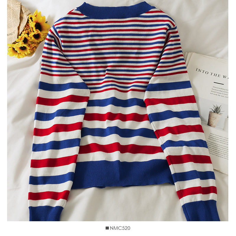 Bottomed blouse women's round neck versatile slim knit 1927