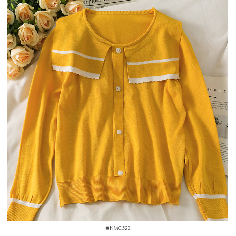 Pullover Top Women's new loose and thin doll neck sweater 2067