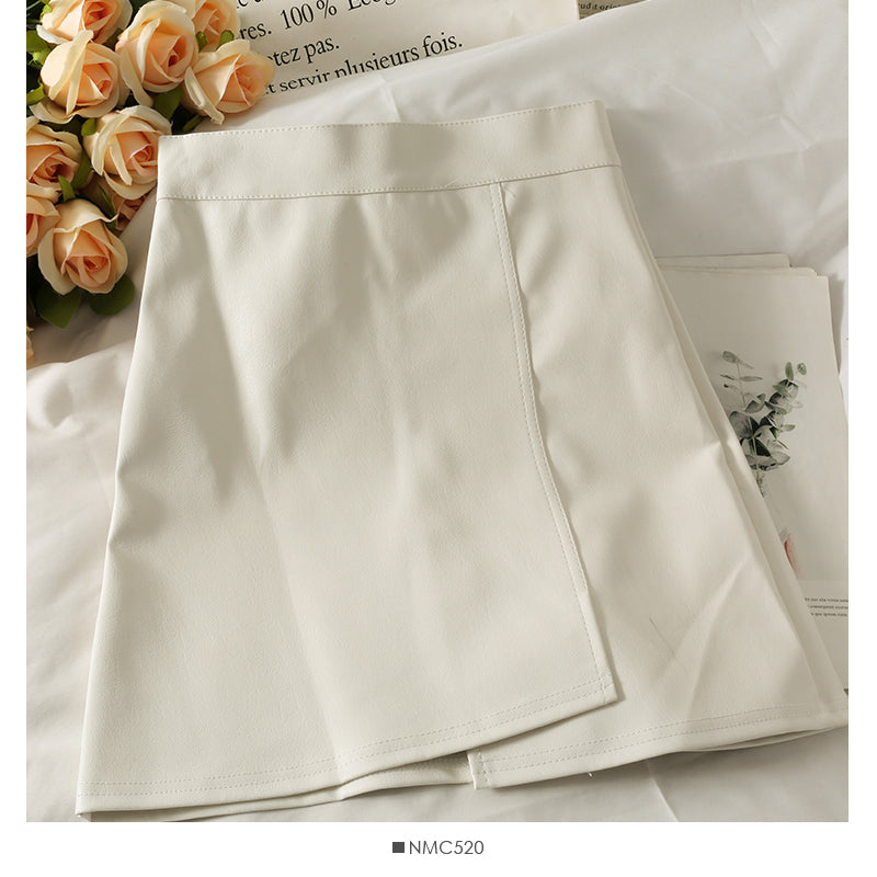 High waist, thin, anti light A-shaped short skirt, female 2488