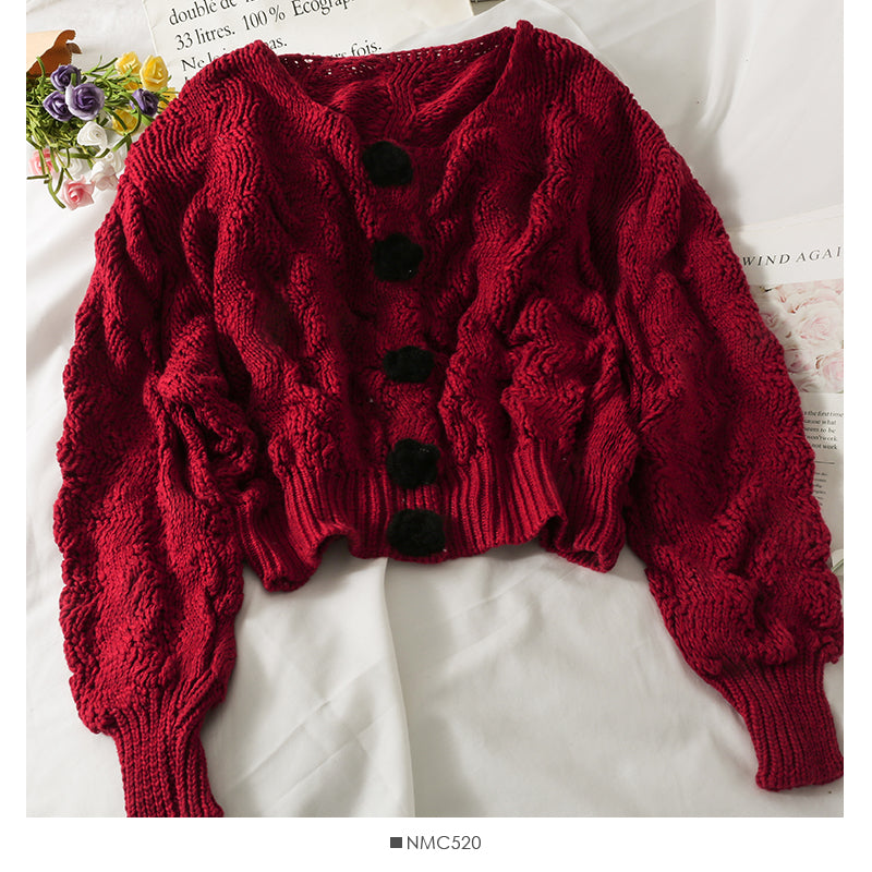 Sweater women's autumn three-dimensional flower sweet long sleeved sweater 1882
