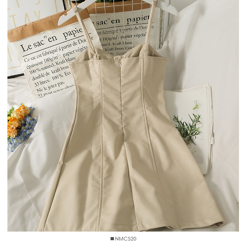 Suspender skirt women's foreign style versatile backless dress 2704