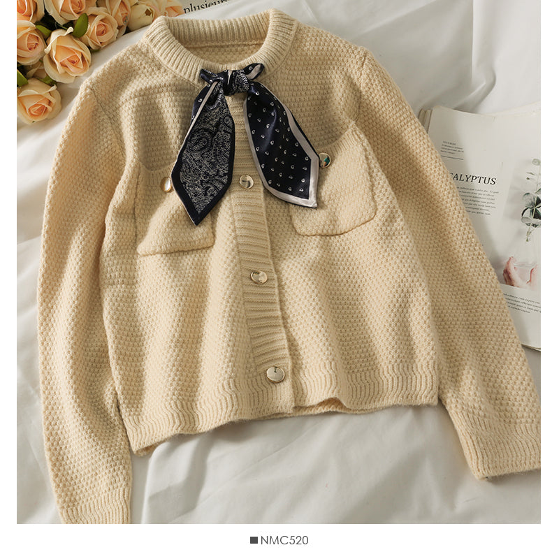 Sweater Vintage bow sweater long sleeve 1735