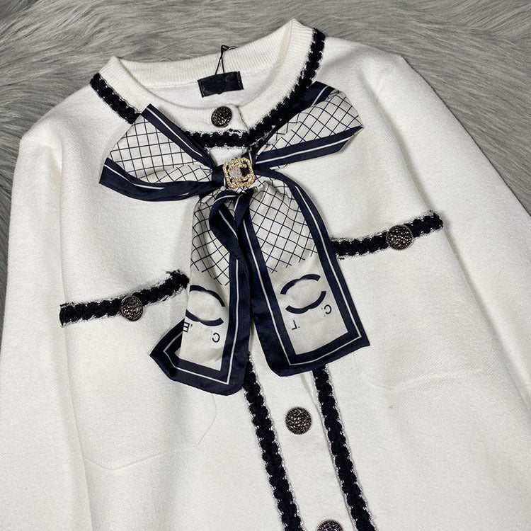 Kleiner süßer neuer Stil des frühen Frühlings, Prominente Wind Seidenschal Pullover Strickjacke, einfache Mode Strickmantel 1467