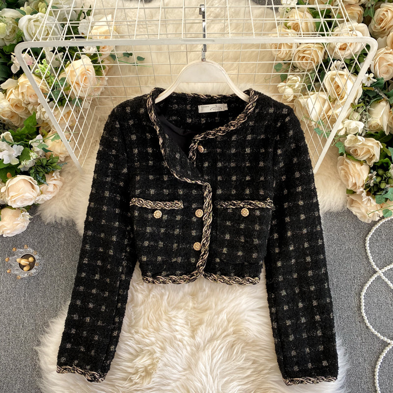 Kleiner duftender Mantel Damen Herbst- und Wintermantel Strickjacke 1494