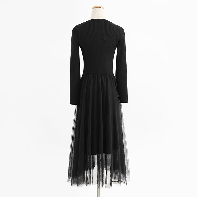 Women's stitched mesh small fragrant dress 2338