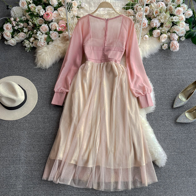 Vintage fairy Chiffon waist dress 3006