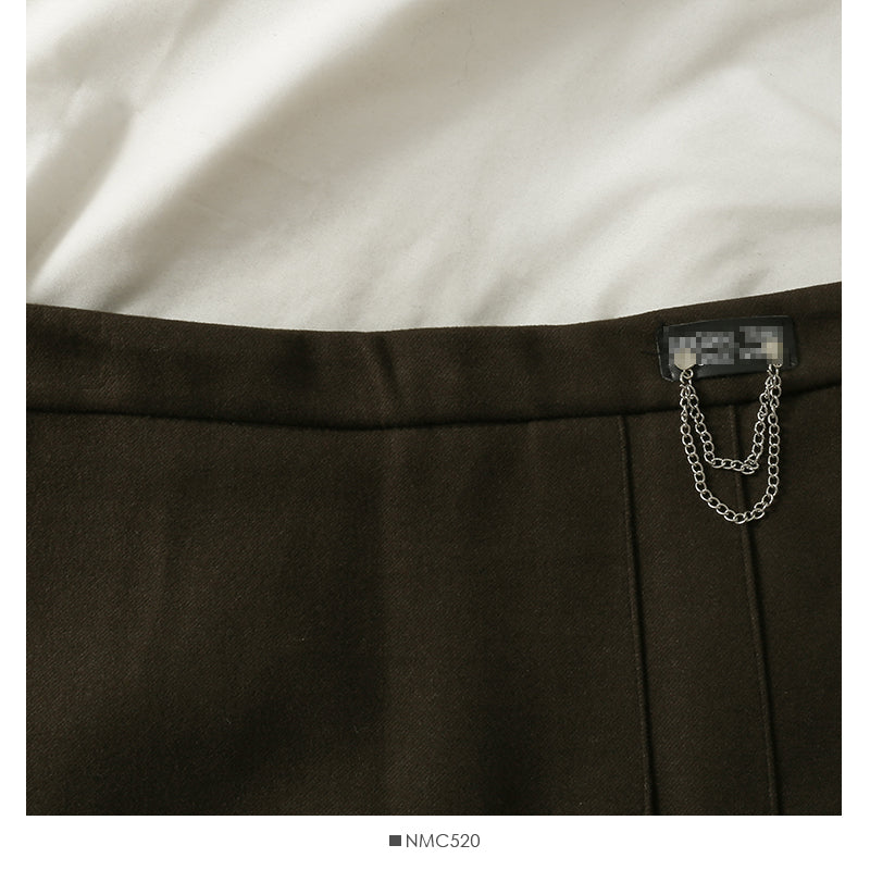 Han Fan retro chain decorative high waist skirt 2627