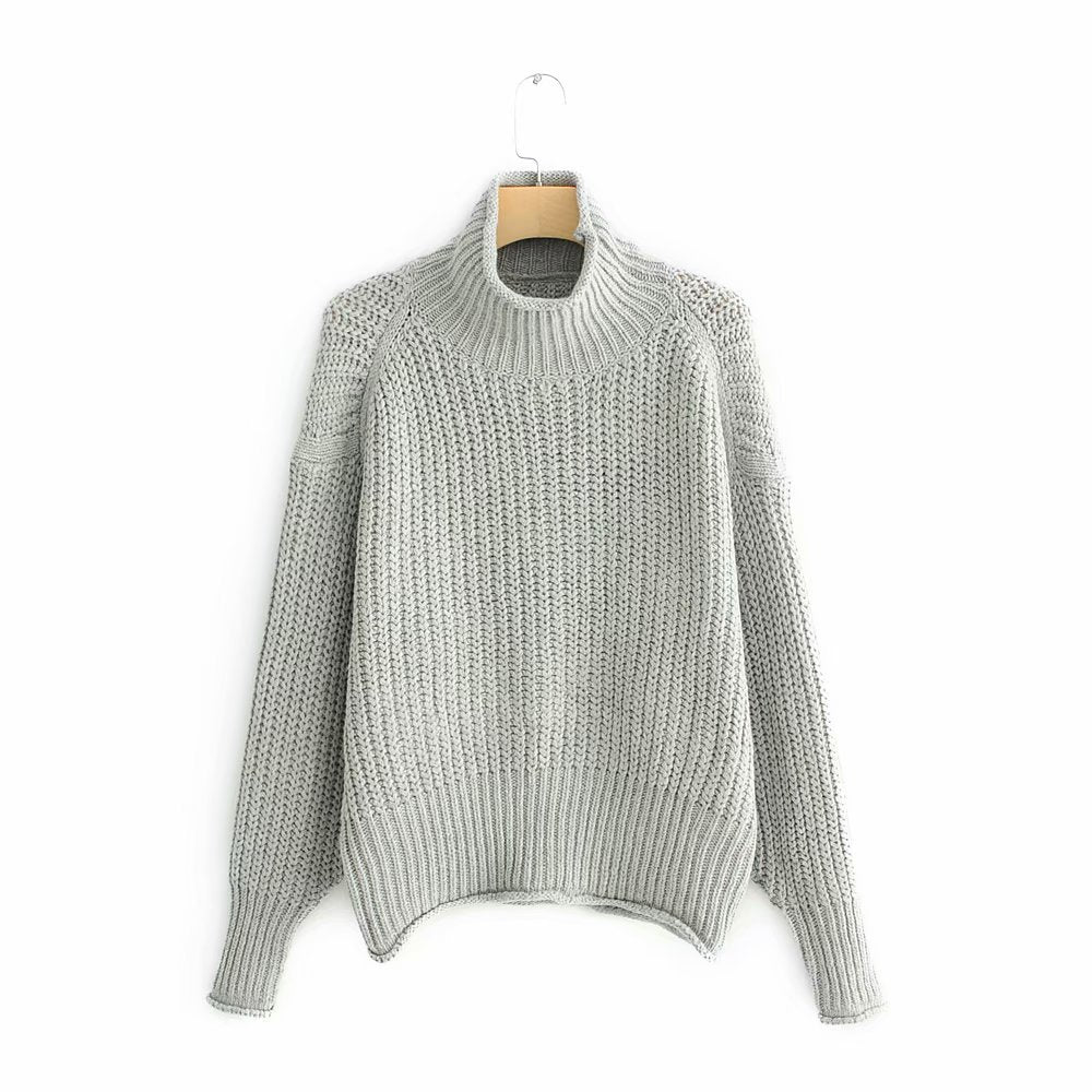 Loose knit turtleneck for women 1349