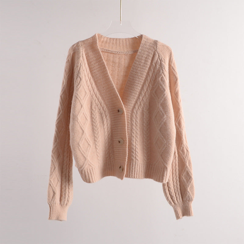 Short knit cardigan, spring and Autumn, new, versatile blouse sweater 1429